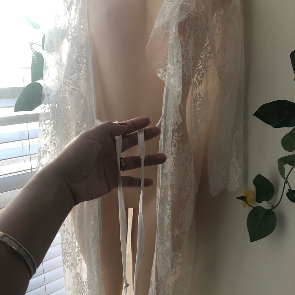 💧LAST/1M💧Lace Duster Cardigan With Ruffle - Picture 5 of 8